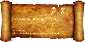 Poduska Kocsárd névjegykártya